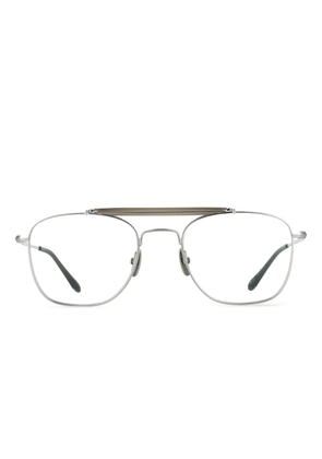 Yellows Plus browline tyrone glasses - Silver