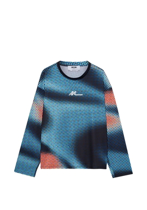 MSGM dot-print long-sleeve T-shirt - Blue