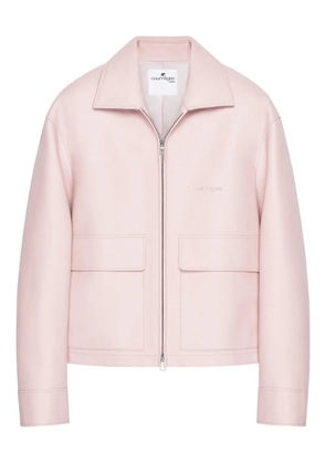 Courrèges double-pocket leather jacket - Pink