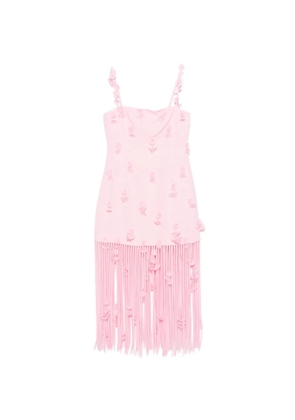 Simkhai Juliana floral fringed midi dress - Pink