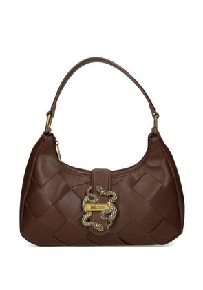 Just Cavalli woven snake-detail bag - Brown