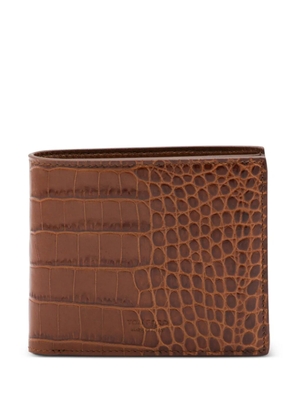 TOM FORD crocodile-embossed leather wallet - Brown