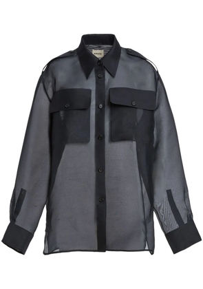 KHAITE The Missa semi-sheer shirt - Black