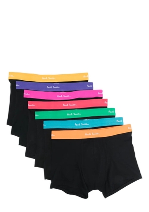 Paul Smith logo-waistband organic cotton boxers (pack of seven) - Black