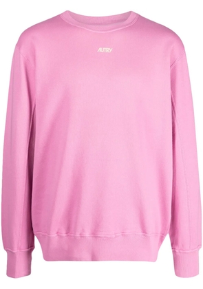 Autry logo-print cotton sweatshirt - Pink