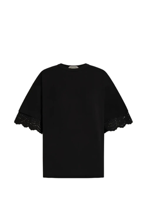 Alberta Ferretti lace sleeve T-shirt - Black