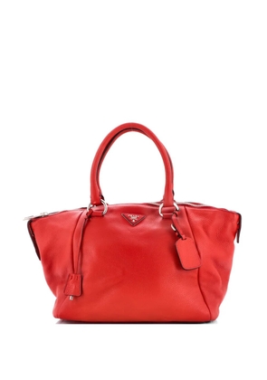 Prada Pre-Owned Double Handle Vitello Daino Large satchel - Red