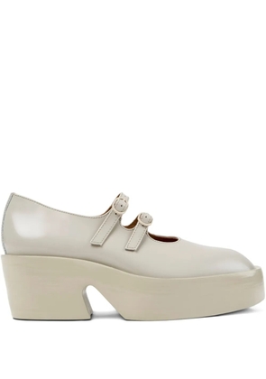 Camper Billie buckle-strap platform pumps - Neutrals