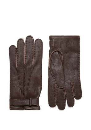 Zegna Peccary-leather gloves - Brown