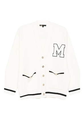 Maje initial-embellished cardigan - White
