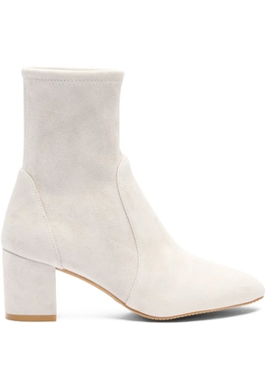 Stuart Weitzman sock-fit block-heel boots - White