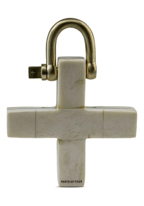 Parts of Four plus charm cross keyring - Neutrals