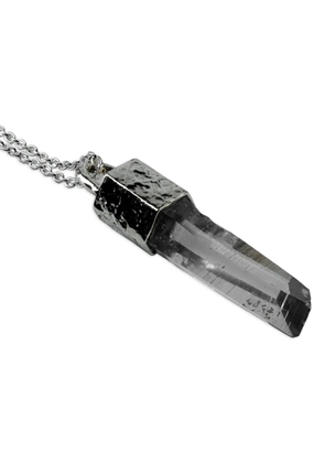 Parts of Four lemurian quartz talisman necklace - Silver