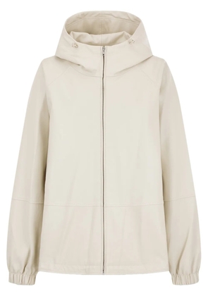 TOMBOY hooded faux-leather jacket - Neutrals