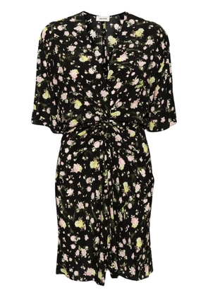 Zadig&Voltaire Rozom floral-print minidress - Black