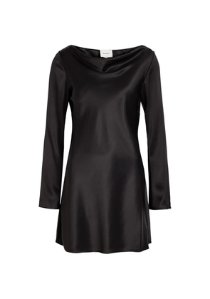 Reformation mini Pike satin dress - Black