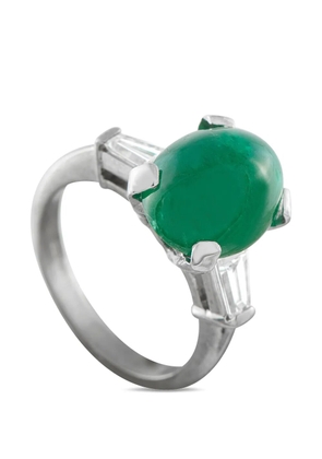 LB Exclusive emerald diamond ring - Silver