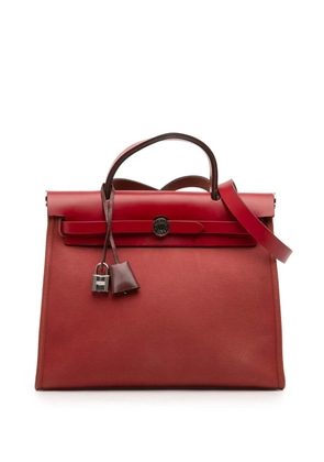 Hermès Pre-Owned 2020 Toile Herbag Zip Retourne Verso 31 satchel - Red