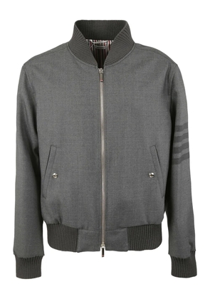 Thom Browne 4-Bar ribbed knit jacket - Grey