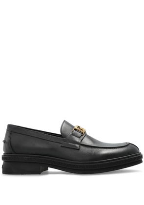 Versace buckle-detail loafers - Black