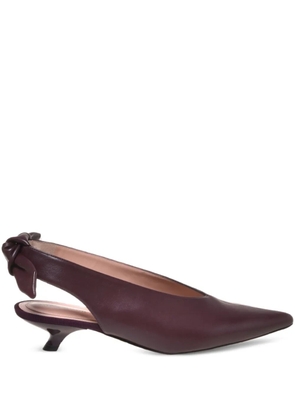 Alberta Ferretti pointed-toe leather pumps - Red