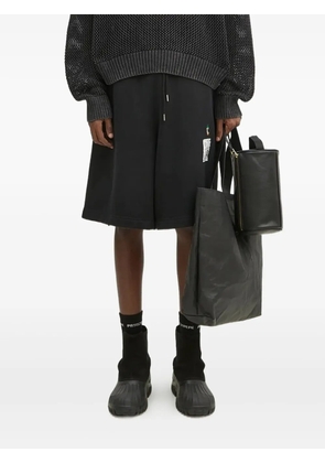 Maison MIHARA YASUHIRO drawstring patch-pocket sweat shorts - Black