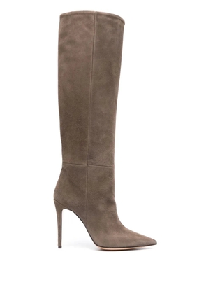 Anna F. 110mm suede boots - Brown