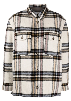 MARANT ÉTOILE Every padded oversized coat - White