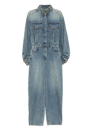 ZIMMERMANN illustration denim jumpsuit - Blue