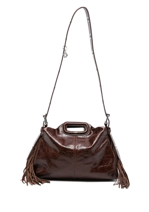 Maje leather fringe tote bag - Brown