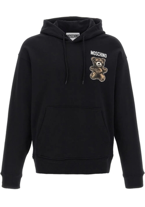 Moschino Teddy-print hoodie - Black