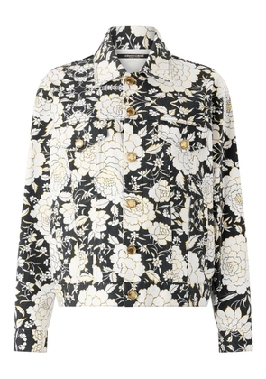 Roberto Cavalli floral print denim jacket - White