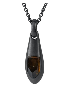 Parts of Four Chrysalis oxidised necklace - Black