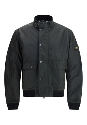 Barbour International Traction Waxed button-fastening flap-pocket jacket - Green