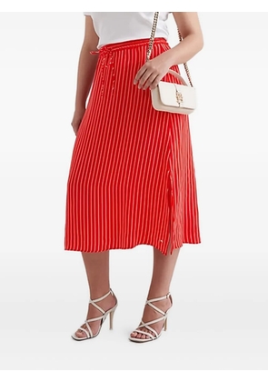 Tommy Hilfiger striped side-split skirt - Red