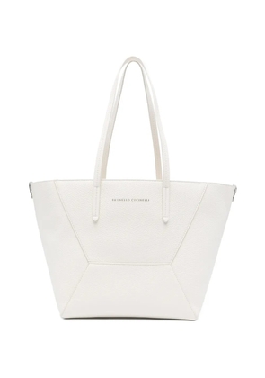 Brunello Cucinelli logo-print tote bag - Neutrals