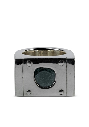 Parts of Four sterling silver diamond ring