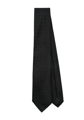Emporio Armani logo-jacquard tie - Black