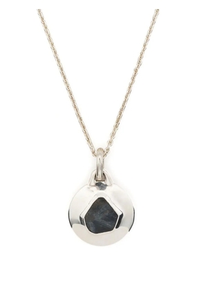 Parts of Four Disk sapphire pendant necklace - Silver