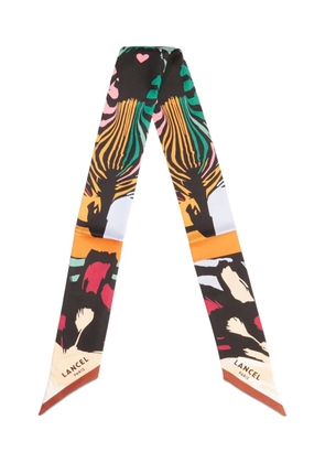 Lancel Zebra Mania silk headband - Black