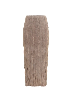 Gongdid Design Wavy midi skirt - Neutrals