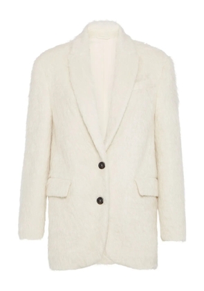 Brunello Cucinelli faux-fur blazer - Neutrals