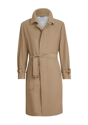 Brunello Cucinelli belted techno cotton coat - Neutrals