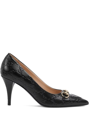 Gucci GG horsebit point-toe pumps - Black