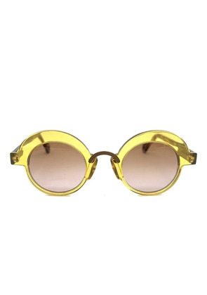 Anne & Valentin metal round-frame sunglasses - Yellow