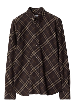 Burberry relaxed-fit check cotton shirt - Brown