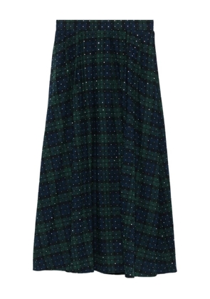 Maje plaid-check skirt - Blue