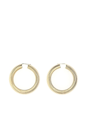 Amina Muaddi hoop brass earrings - Gold