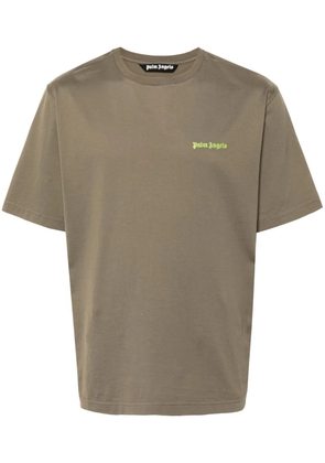 Palm Angels embroidered-logo cotton T-shirt - Green