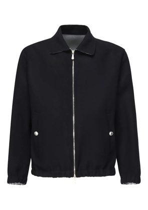 Eleventy zip-fastening wool jacket - Blue